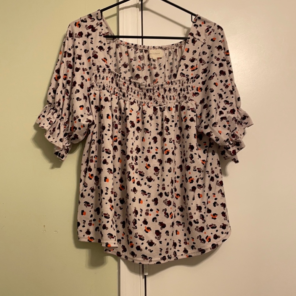 Lilac leopard print top
